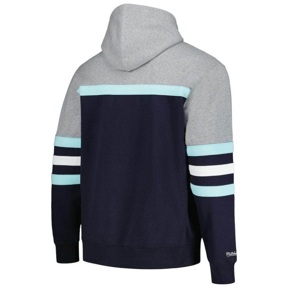 NHL Seattle Kraken Head Coach Pullover Hoodie - Deep Sea Blue/Gray