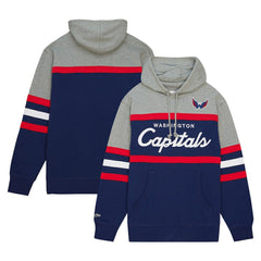 NHL Washington Capitals Head Coach Pullover Hoodie - Navy/Gray