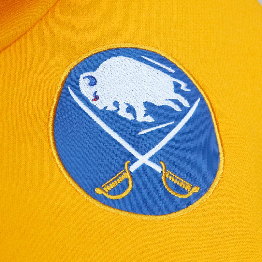 NHL Buffalo Sabres Mitchell & Ness Head Coach Pullover Hoodie - Royal/Gold