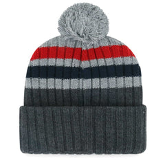 Boston Red Sox '47 Stack Cuffed Knit Hat with Pom - Gray Hats