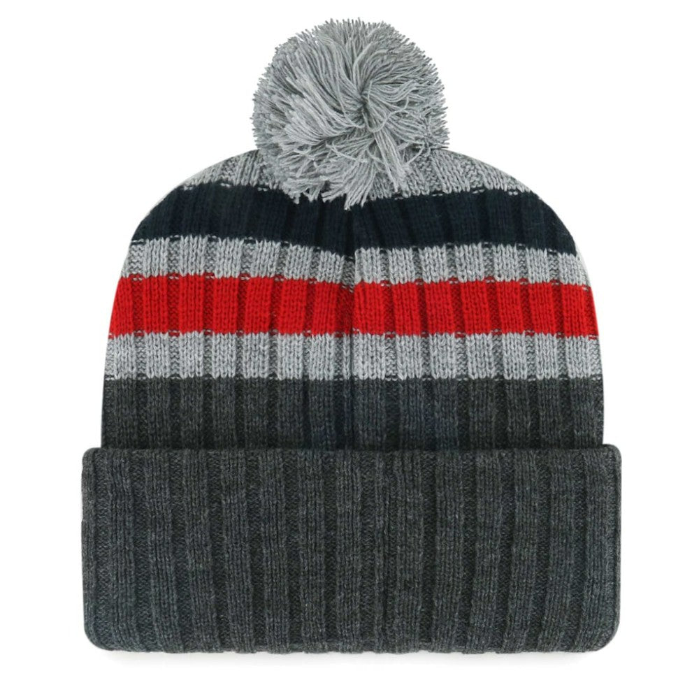 Washington Nationals '47 Stack Cuffed Knit Hat with Pom - Gray Hats