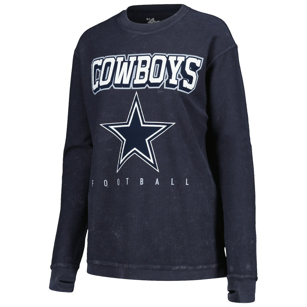 Dallas Cowboys G-III 4Her by Carl Banks Women's Comfy Cord Pullover Sweatshirt Navy