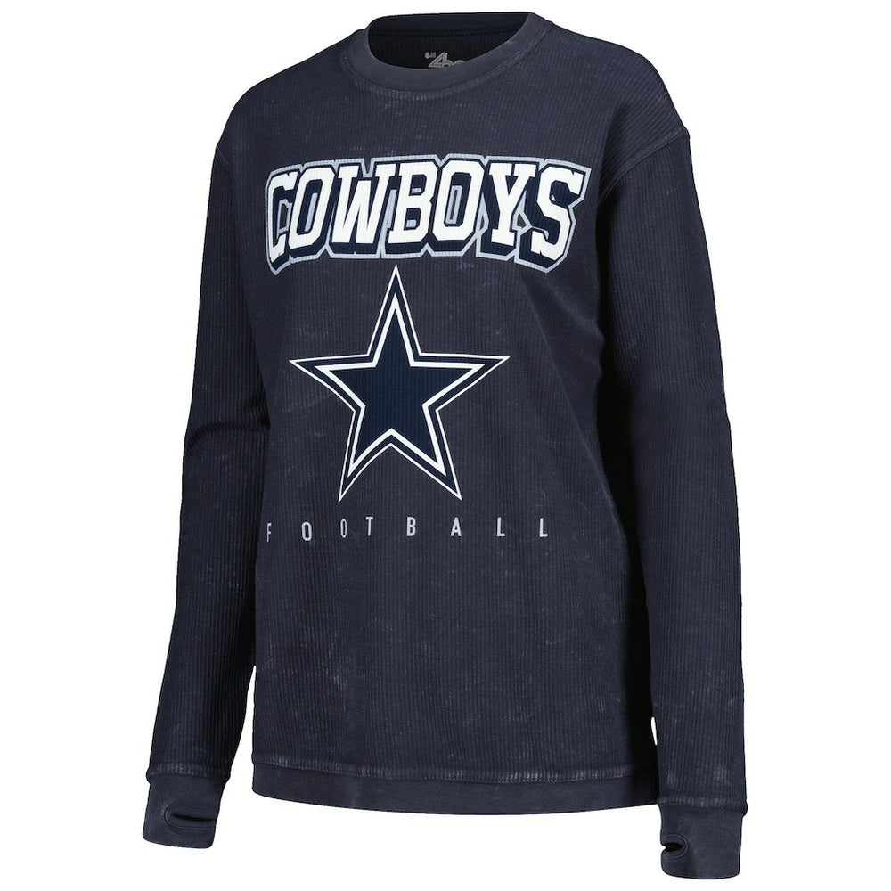 Dallas Cowboys G-III 4Her by Carl Banks Women's Comfy Cord Pullover Sweatshirt Navy