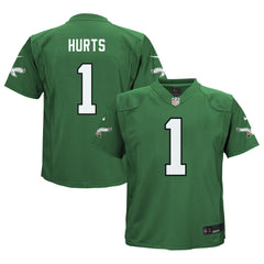 Jalen Hurts Philadelphia Eagles Preschool Game Jersey Kelly Green