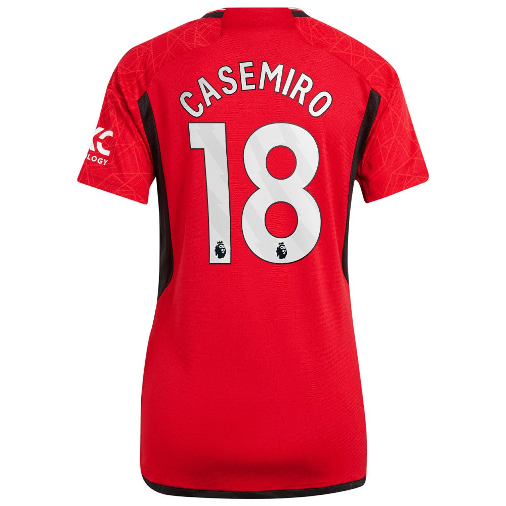 Casemiro Manchester United Women's 2023/24 Home Replica Player Jersey Red