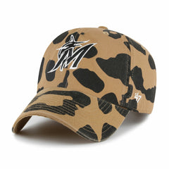 Miami Marlins '47 Women's Rosette Clean Up Adjustable Hat - Brown Hats