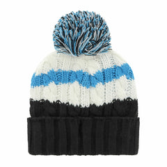 Miami Marlins '47 Women's Ashfield Cuffed Knit Hat with Pom - White/Black Hats