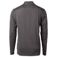 Philadelphia Eagles Cutter & Buck Gridiron Classics Big & Tall Virtue Eco Pique Micro Stripe Recycled Quarter-Zip Pullover Top Charcoal