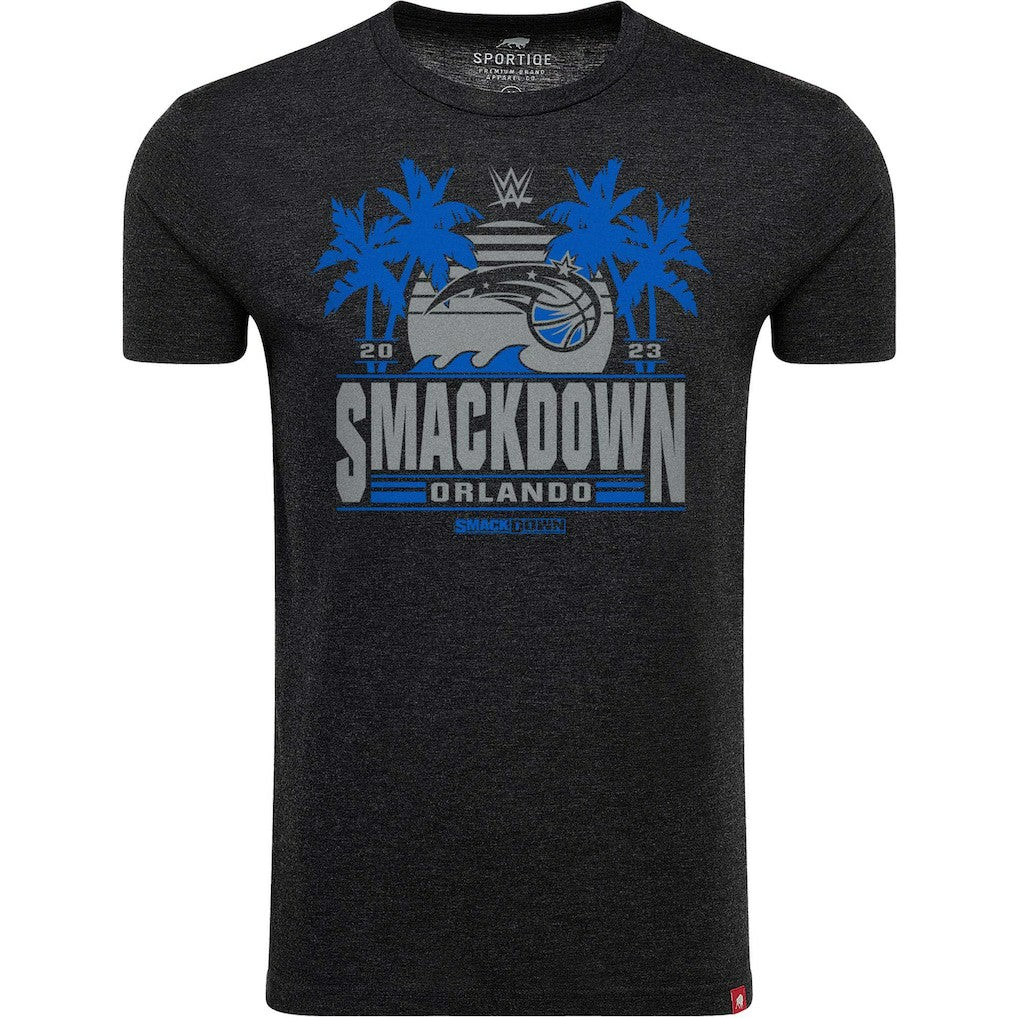 Sportiqe SmackDown x Orlando Magic Tri-Blend T-Shirt Black