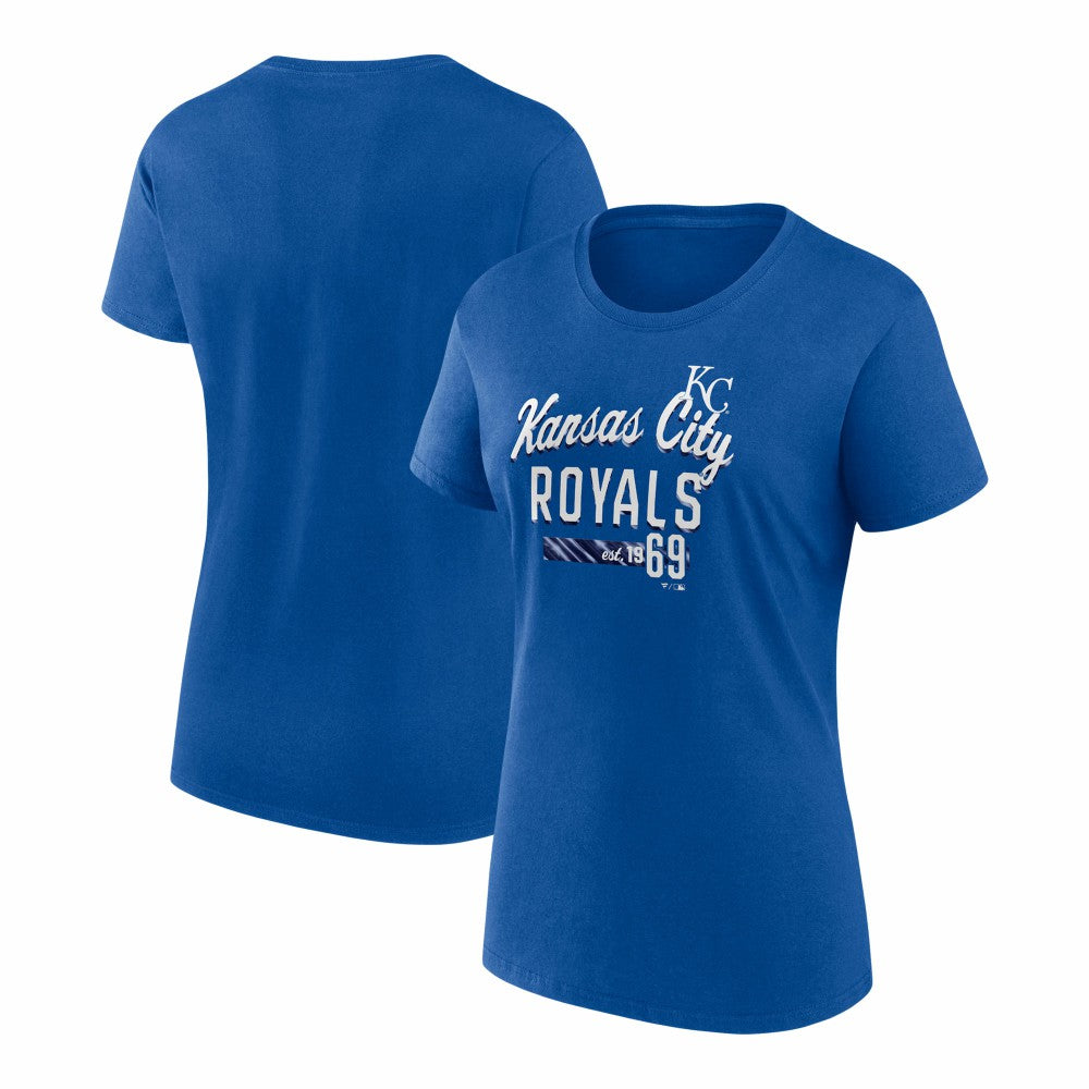 Kansas City Royals Fanatics Women's Logo Fitted T-Shirt - Royal T-shirts