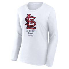 St. Louis Cardinals Fanatics Women's Lightweight Fitted Long Sleeve T-Shirt - White T-shirts