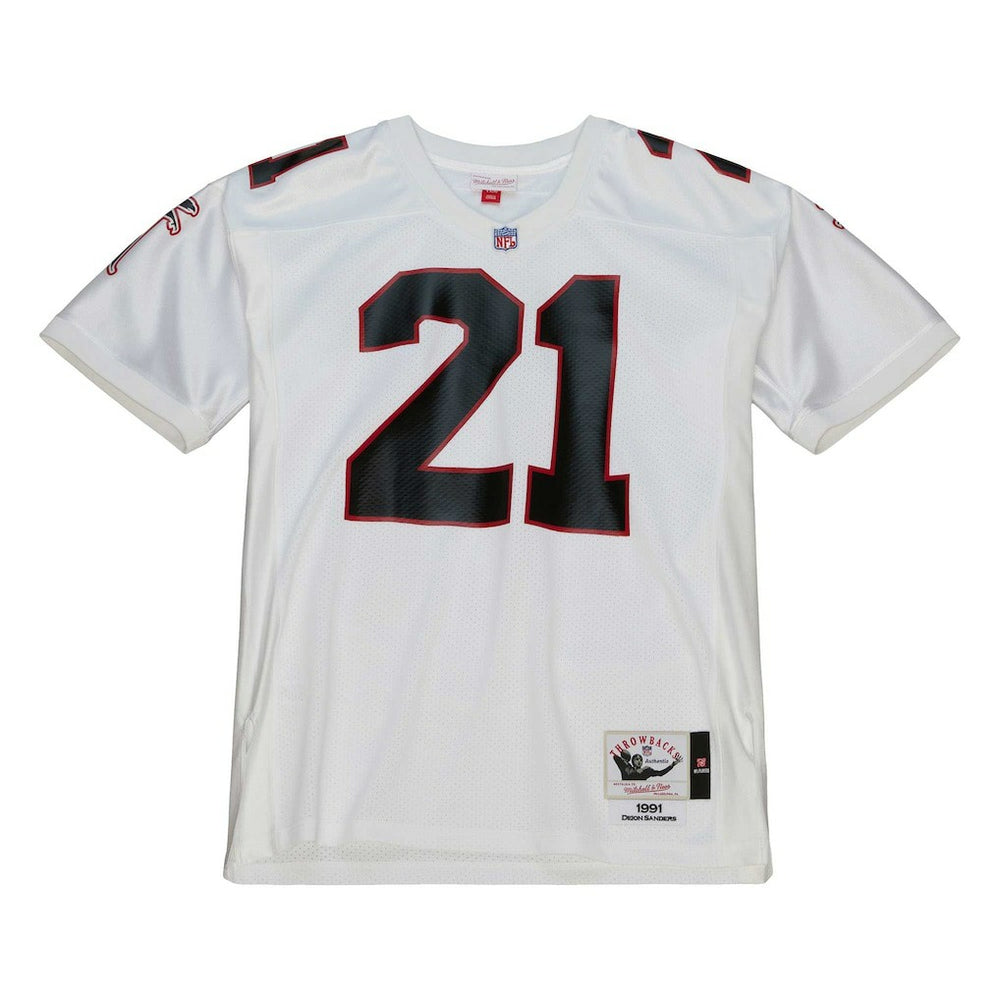 Deion Sanders Atlanta Falcons 1991 Authentic Throwback Retired Player Jersey White