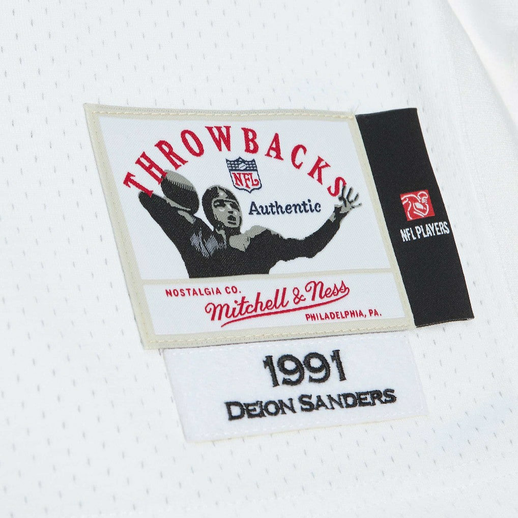 Deion Sanders Atlanta Falcons 1991 Authentic Throwback Retired Player Jersey White