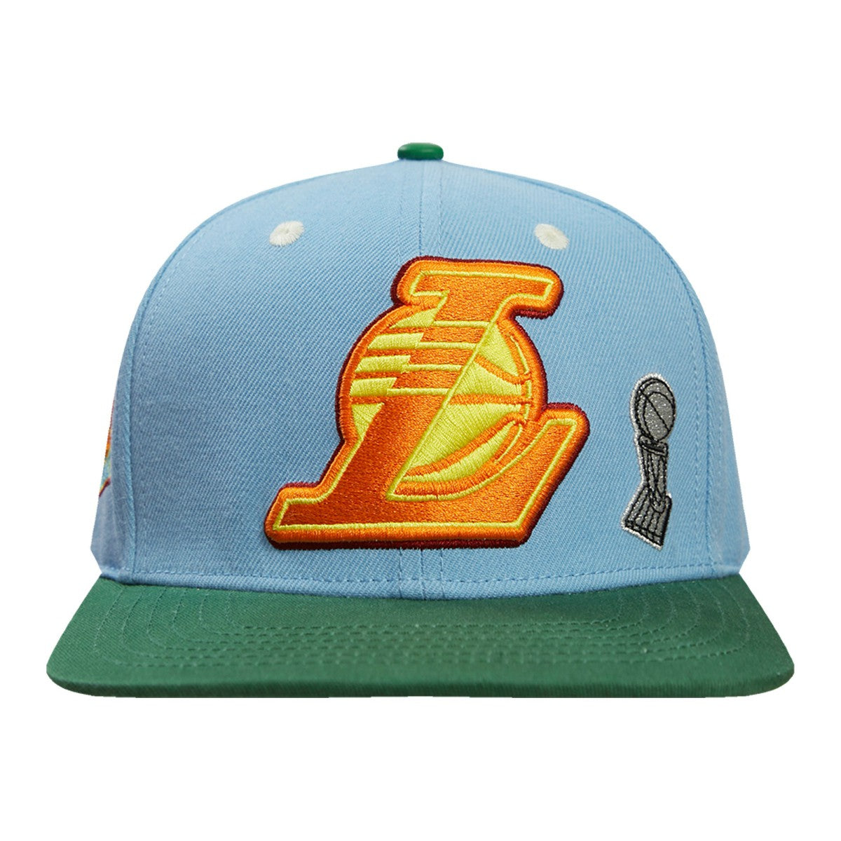 Los Angeles Lakers Pro Standard Retro Program 2-Tone Snapback Hat Light Blue/Green