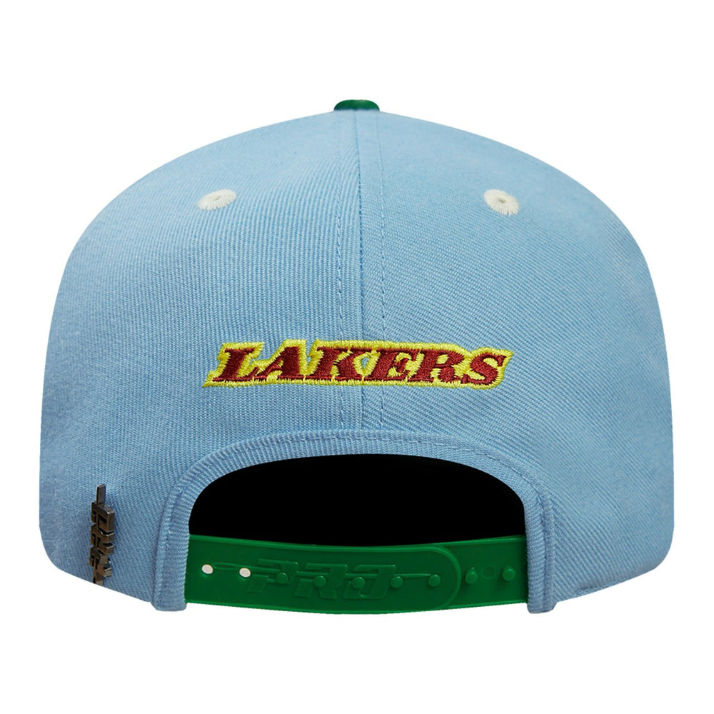 Los Angeles Lakers Pro Standard Retro Program 2-Tone Snapback Hat Light Blue/Green