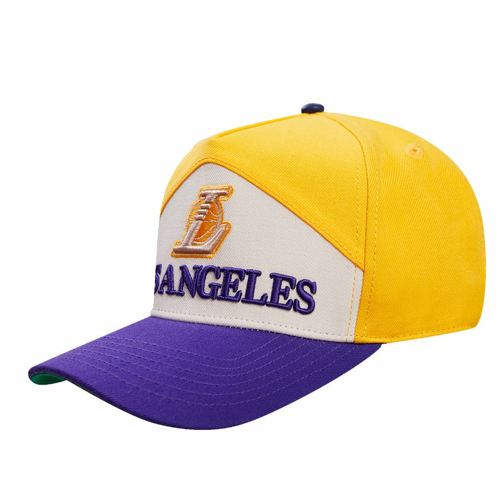 Los Angeles Lakers Pro Standard Pinch Chevron Adjustable Hat Gold/Purple