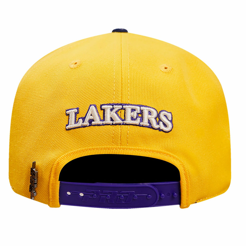 Los Angeles Lakers Pro Standard Pinch Chevron Adjustable Hat Gold/Purple