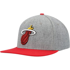 Miami Heat Pro Standard Classic Logo Two-Tone Snapback Hat Gray/Red
