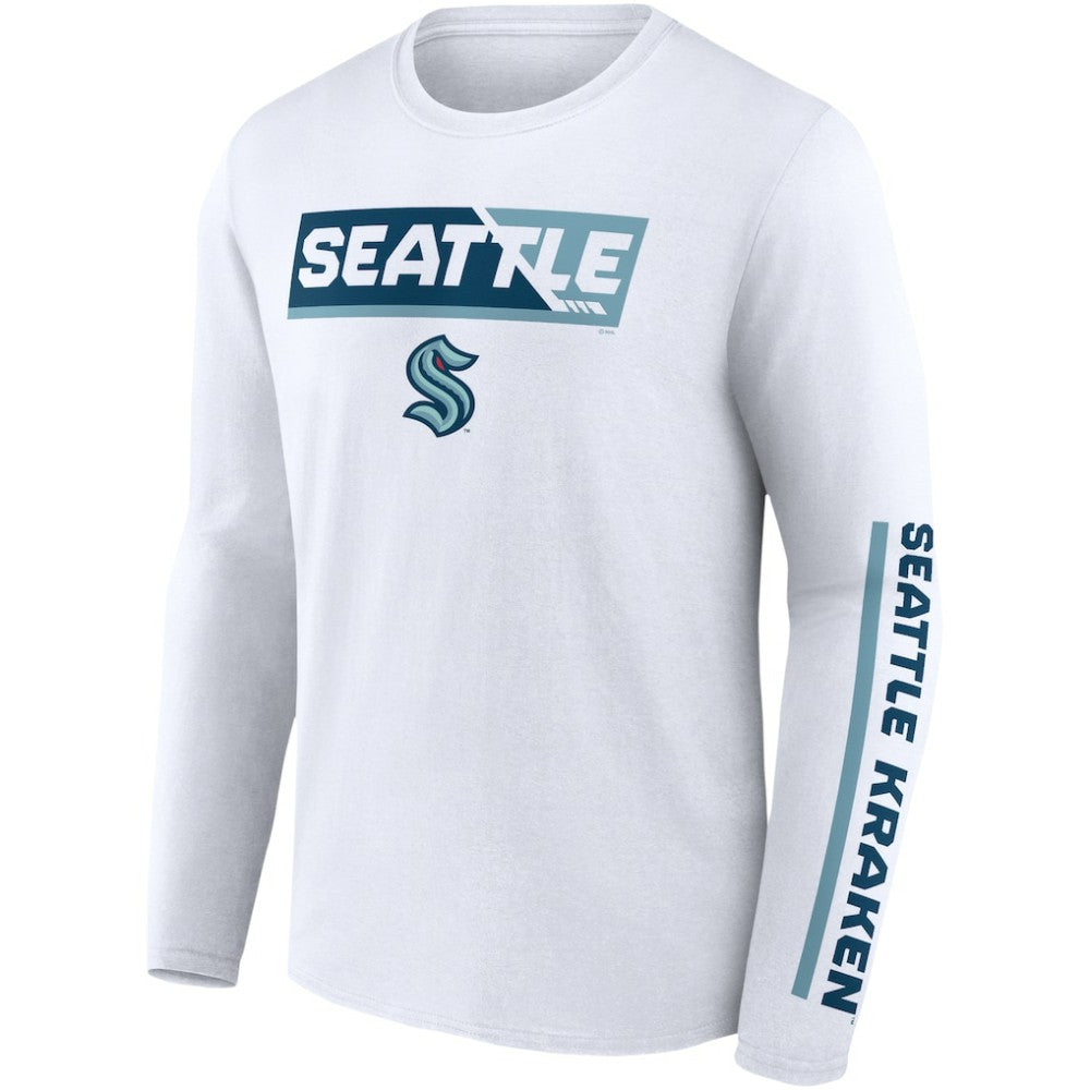 NHL Seattle Kraken Fanatics Breakaway Combo Long Sleeve T-Shirt - White