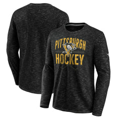 NHL Pittsburgh Penguins Fanatics Iced Out Long Sleeve T-Shirt - Gray