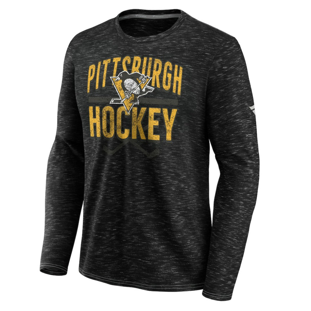NHL Pittsburgh Penguins Fanatics Iced Out Long Sleeve T-Shirt - Gray