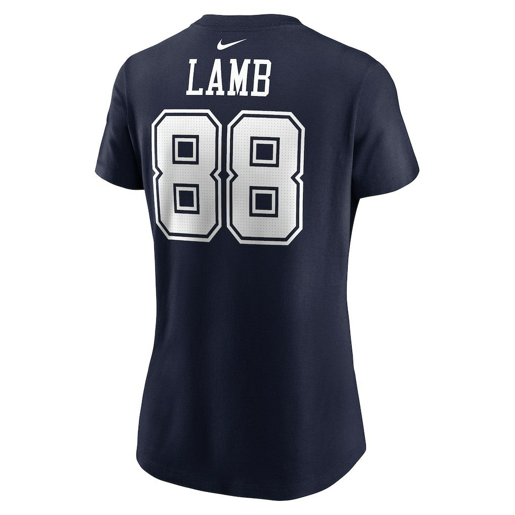 CeeDee Lamb Dallas Cowboys Women's Player Name & Number T-Shirt Navy