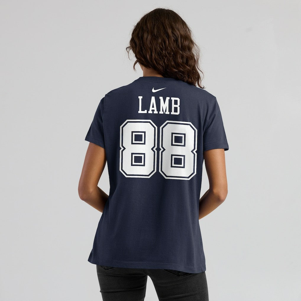 CeeDee Lamb Dallas Cowboys Women's Player Name & Number T-Shirt Navy