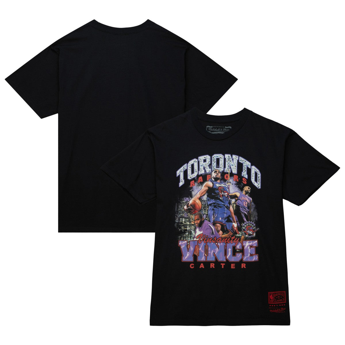 Vince Carter Toronto Raptors Hardwood Classics Bling Concert Player T-Shirt Black