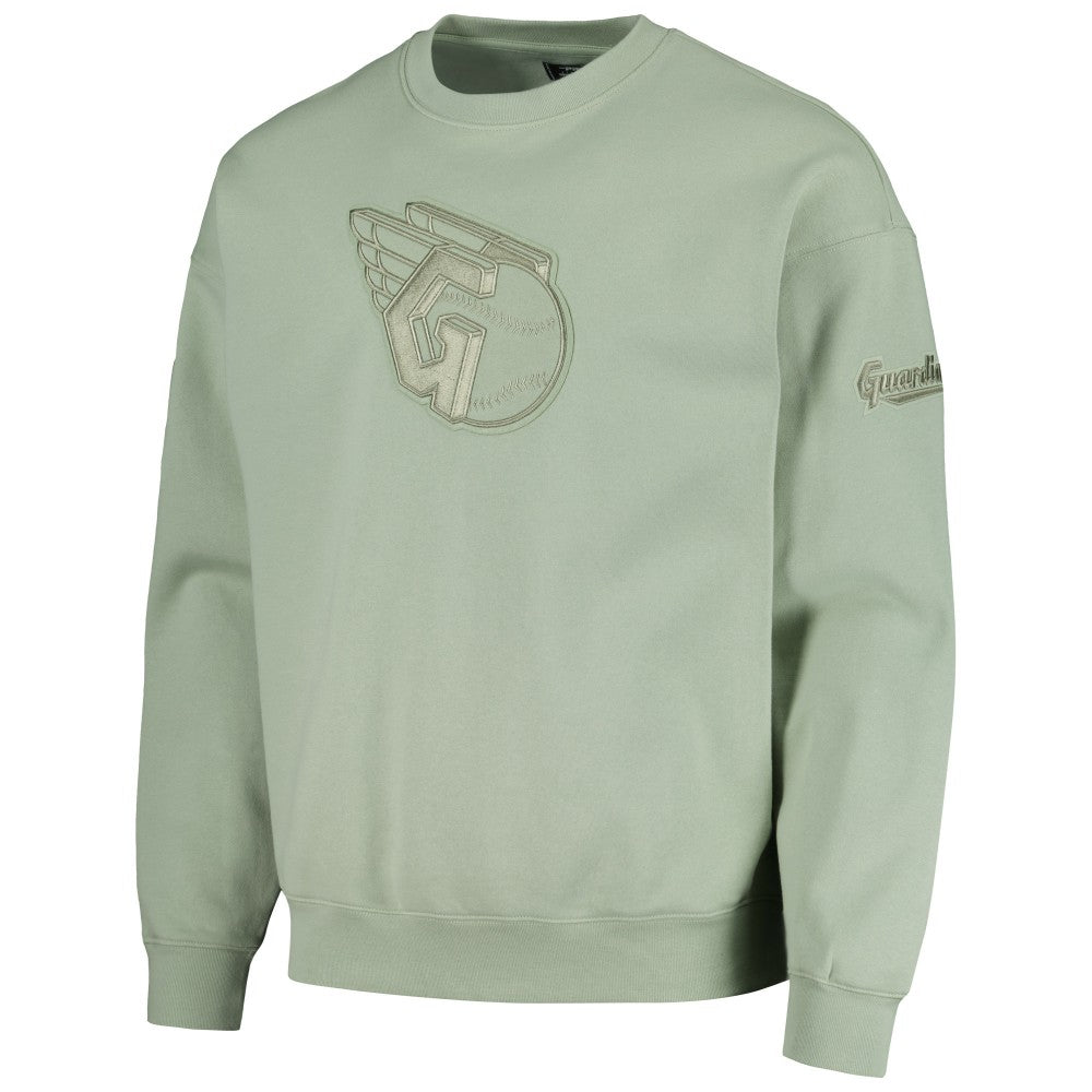 Cleveland Guardians Pro Standard Neutral Drop Shoulder Pullover Sweatshirt - Green Pullover