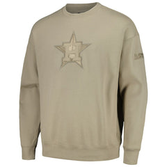 Houston Astros Pro Standard Neutral Drop Shoulder Pullover Sweatshirt - Pewter Pullover