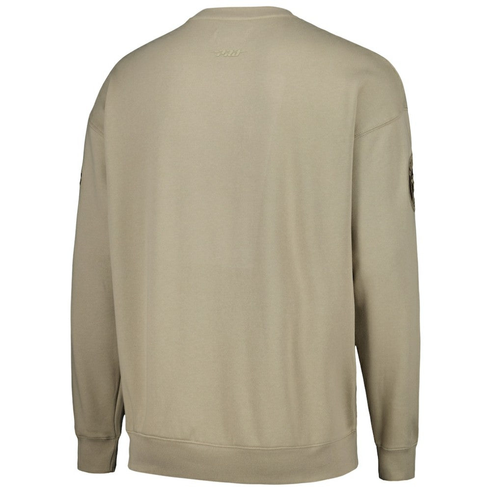 Houston Astros Pro Standard Neutral Drop Shoulder Pullover Sweatshirt - Pewter Pullover
