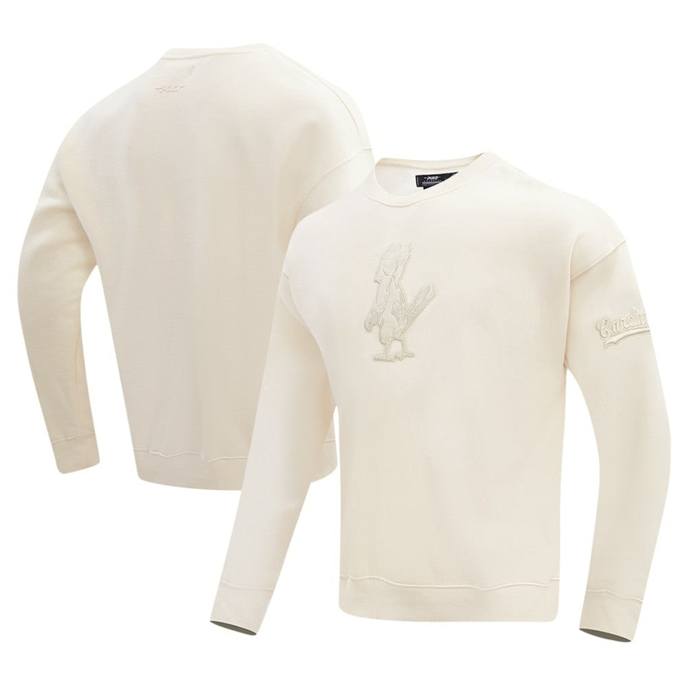 St. Louis Cardinals Pro Standard Neutral Drop Shoulder Pullover Sweatshirt - Cream Pullover