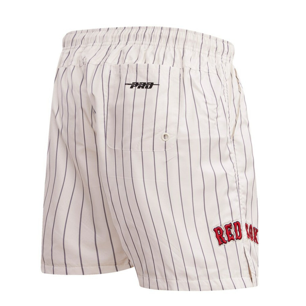 Boston Red Sox Pro Standard Pinstripe Retro Classic Woven Shorts - Cream Shorts