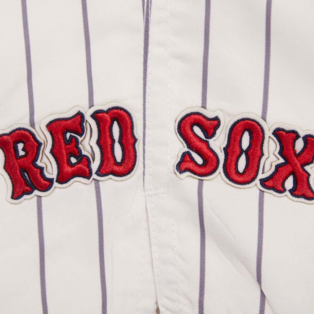 Boston Red Sox Pro Standard Pinstripe Retro Classic Woven Shorts - Cream Shorts