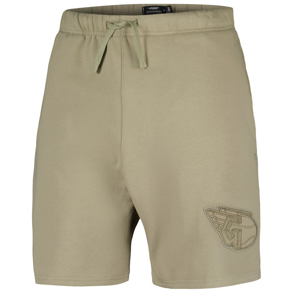 Cleveland Guardians Pro Standard Neutral Fleece Shorts - Khaki Shorts