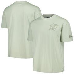 Miami Marlins Pro Standard Oversized Neutral CJ Dropped Shoulders T-Shirt - Mint T-shirts