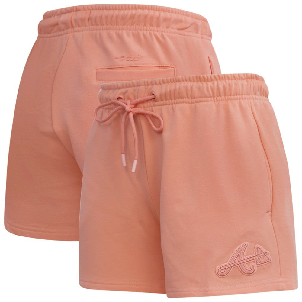 Atlanta Braves Pro Standard Women's Neutral Fleece Shorts - Pink Shorts