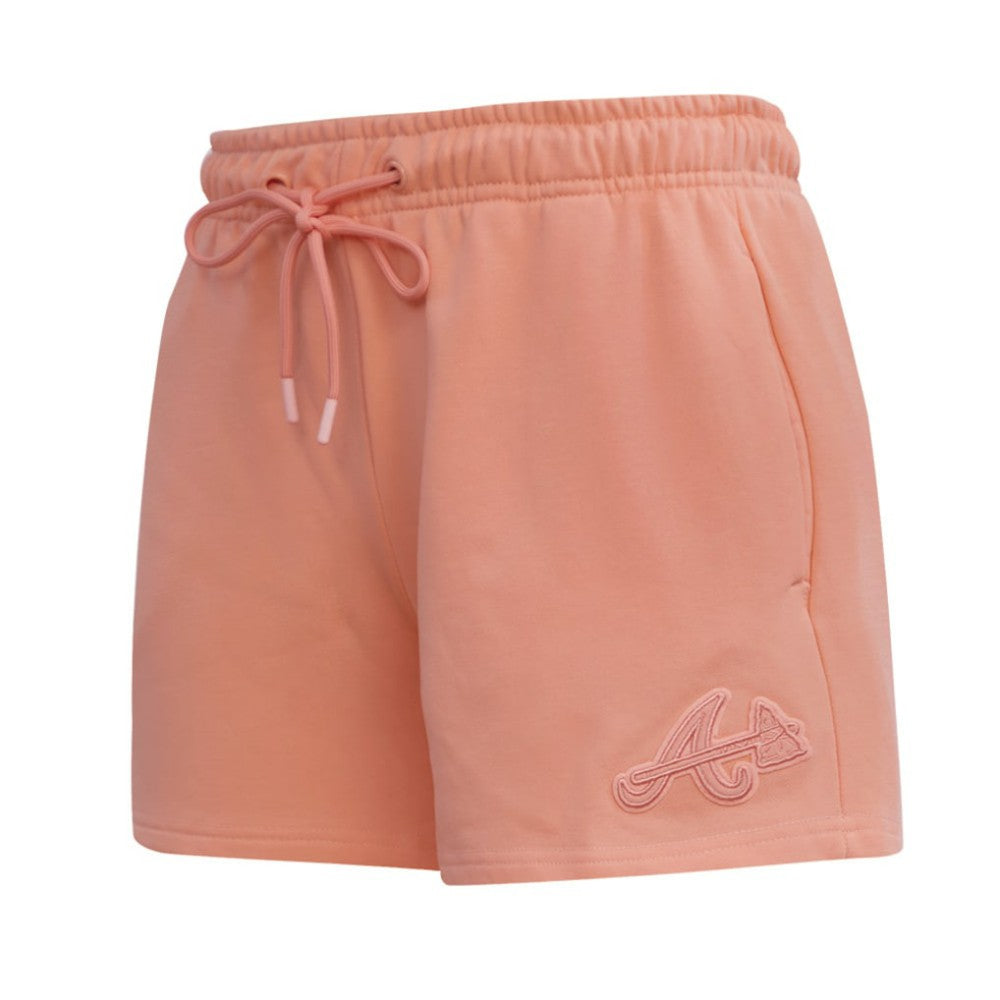 Atlanta Braves Pro Standard Women's Neutral Fleece Shorts - Pink Shorts