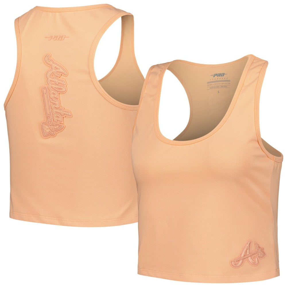 Atlanta Braves Pro Standard Women's Neutral Fitted Racerback Tank Top - Orange Tanks