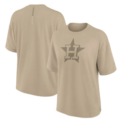 Houston Astros Fanatics Women's Oversized Elements T-Shirt - Khaki T-shirts