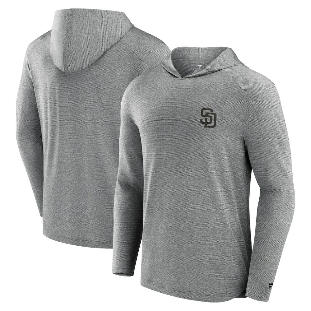 San Diego Padres Fanatics Front Office Tech Lightweight Hoodie T-Shirt - Black Hoodies
