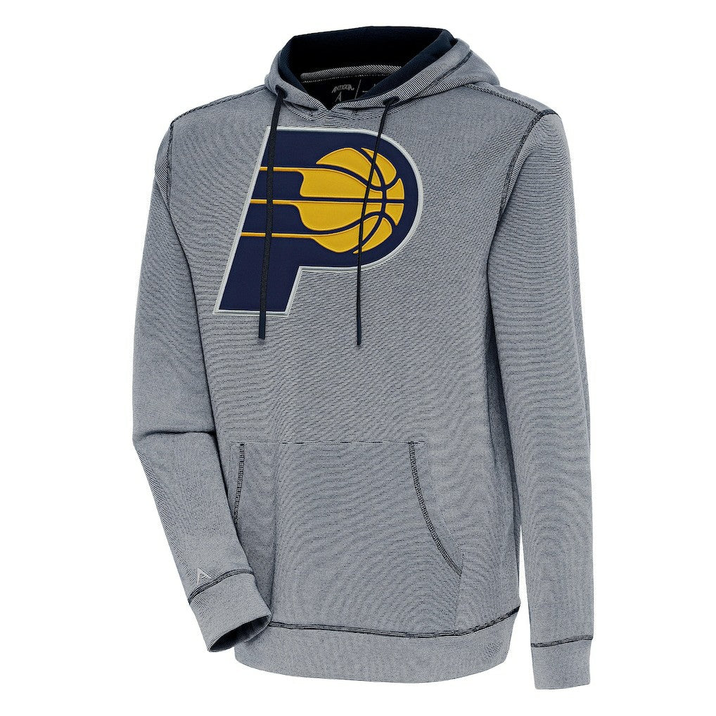 Indiana Pacers Antigua Axe Bunker Tri-Blend Pullover Hoodie Navy
