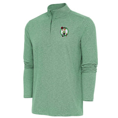 Boston Celtics Antigua Hunk Quarter-Zip Pullover Top Kelly Green