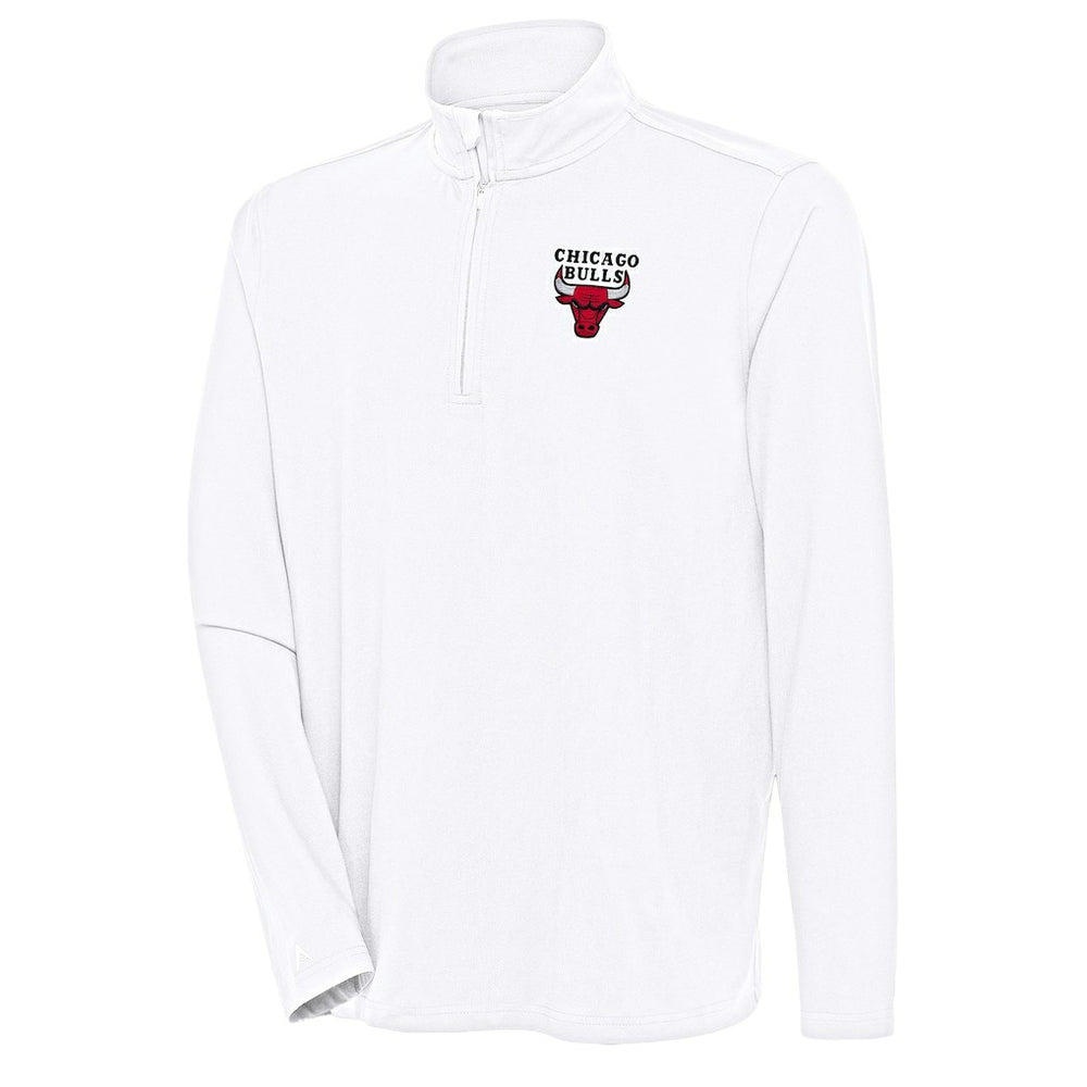 Chicago Bulls Antigua Hunk Quarter-Zip Pullover Top White