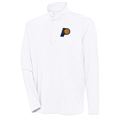 Indiana Pacers Antigua Hunk Quarter-Zip Pullover Top White