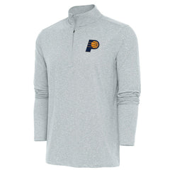 Indiana Pacers Antigua Hunk Quarter-Zip Pullover Top Heather Gray