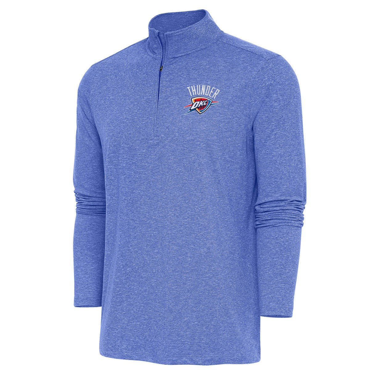 Oklahoma City Thunder Antigua Hunk Quarter-Zip Pullover Top Heather Royal