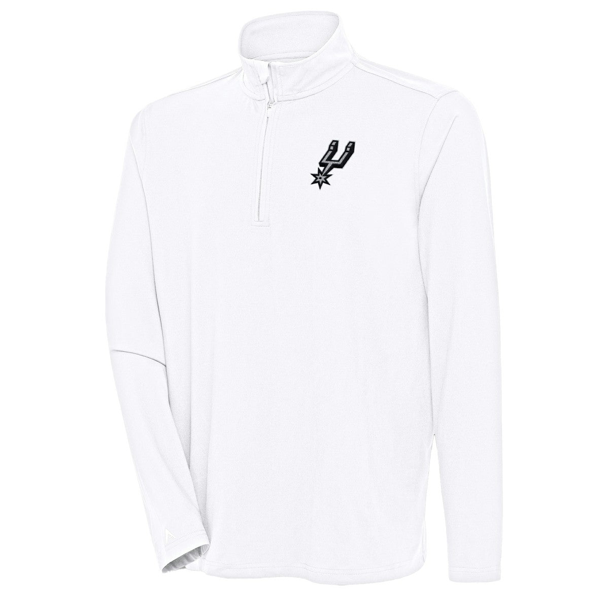 San Antonio Spurs Antigua Hunk Quarter-Zip Pullover Top White