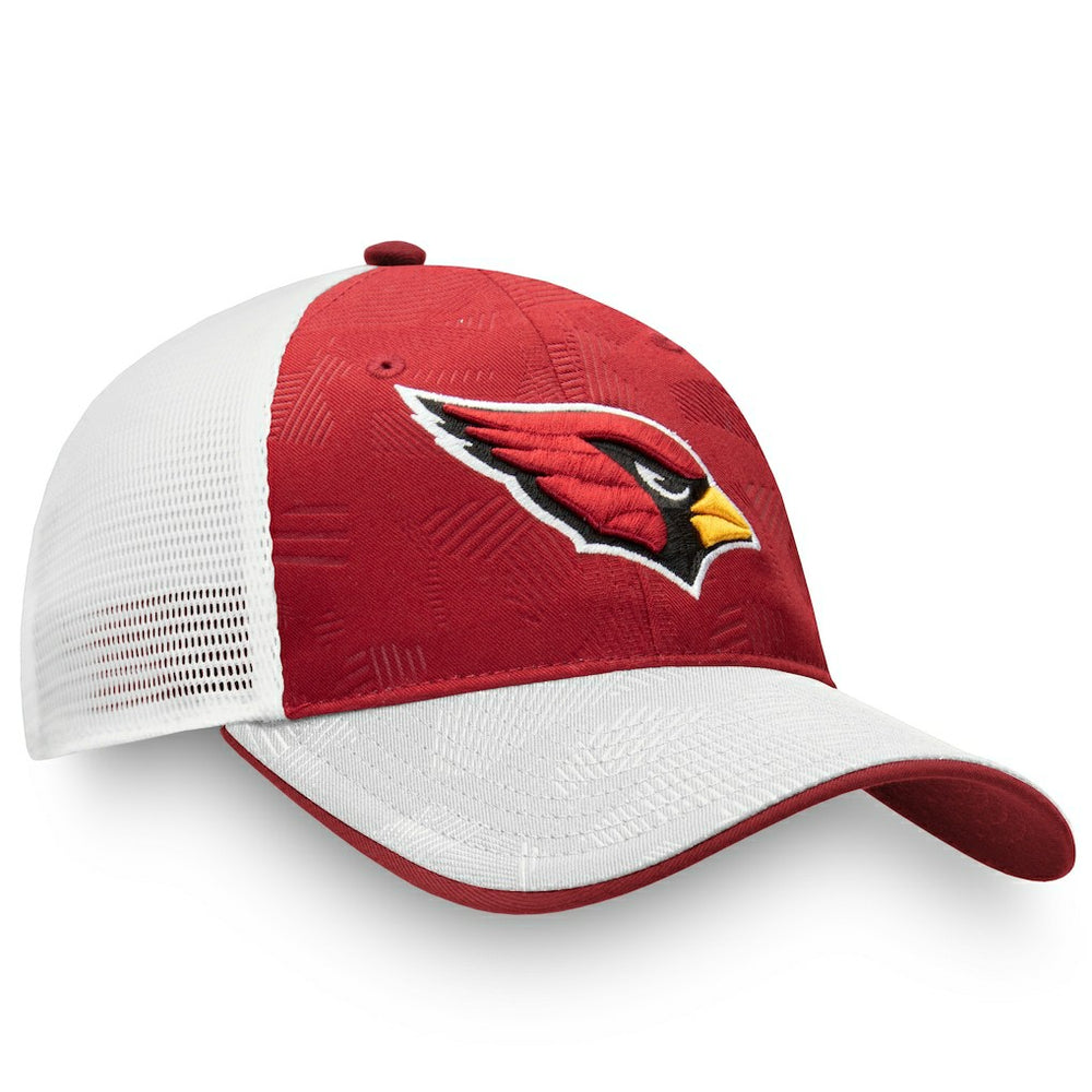 Arizona Cardinals Iconic Defender Trucker Adjustable Hat Cardinal/White