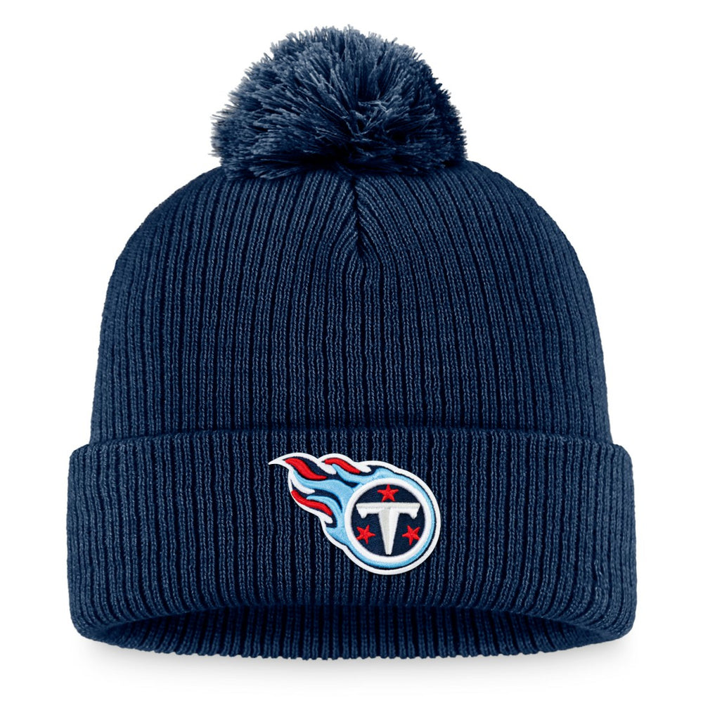 Tennessee Titans Women's Cuffed Knit Hat with Pom Navy